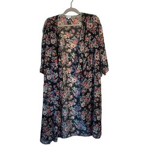 Lula Roe floral sheer kimono size medium